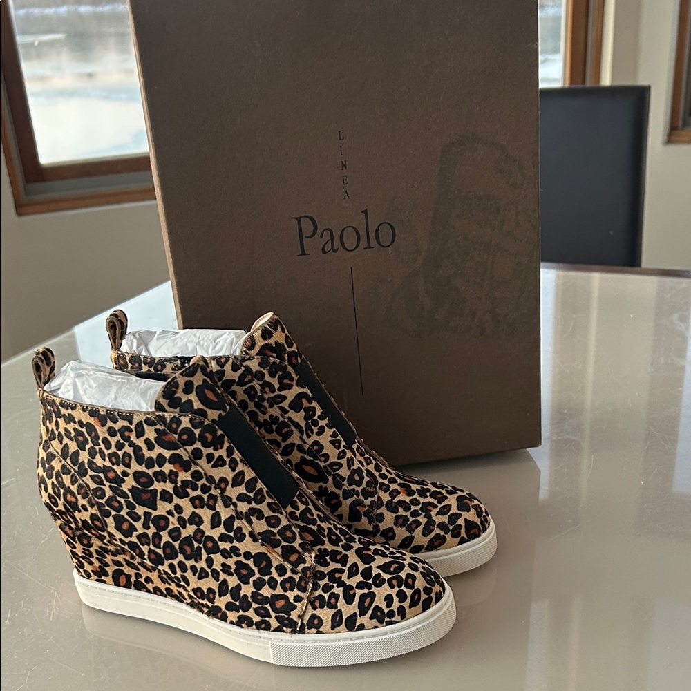 Paolo Leopard Print Wedges